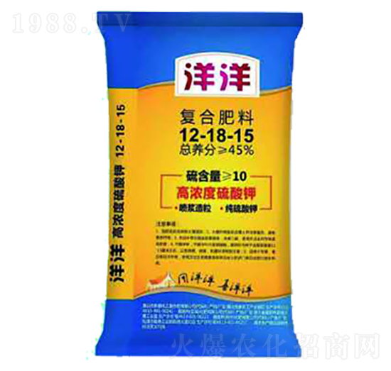 高濃度硫酸鉀復(fù)合肥料12-18-15-洋洋-永利肥業(yè)