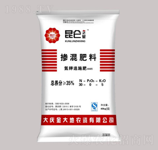 氮鉀追施摻混肥料（BB肥）30-0-5-昆侖之美-永利肥業(yè)