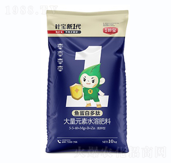 魚蛋白多肽大量元素水溶肥5-5-40-寶葉植物