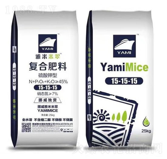 硫酸鉀型復合肥料15-15-15-雅米米翠