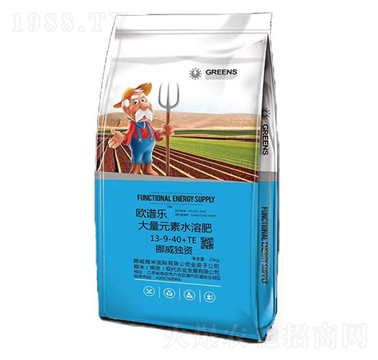 挪威獨(dú)資大量元素水溶肥13-9-40+TE-歐譜樂(lè)-雅米