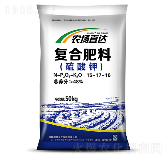 硫酸鉀復(fù)合肥15-17-16-農(nóng)場(chǎng)直達(dá)-國(guó)星化工