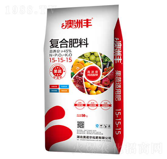 高濃度純硫酸鉀復合肥料15-15-15-澳洲豐-美諾爾