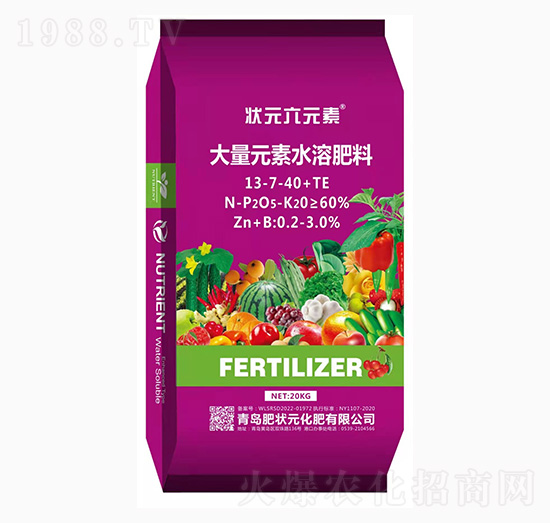 肥狀元-大量元素水溶肥料13-7-40+TE-狀元六元素
