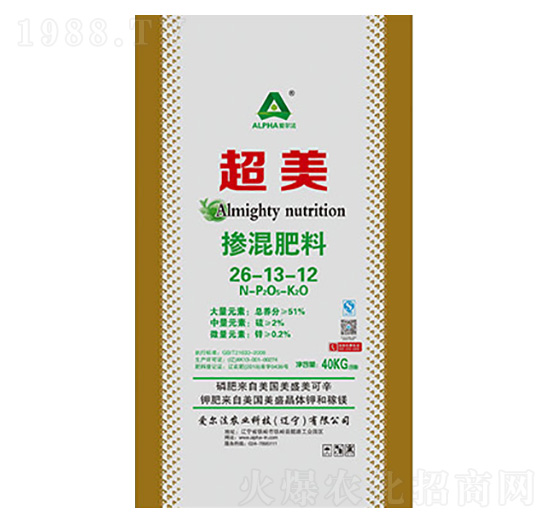 超美摻混肥料26-13-12-愛爾法
