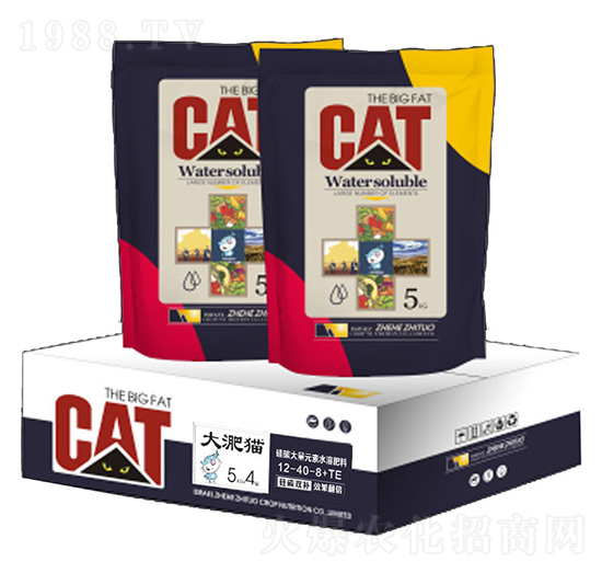 硅碳大量元素水溶肥12-40-8+TE-大淝貓-云惠農