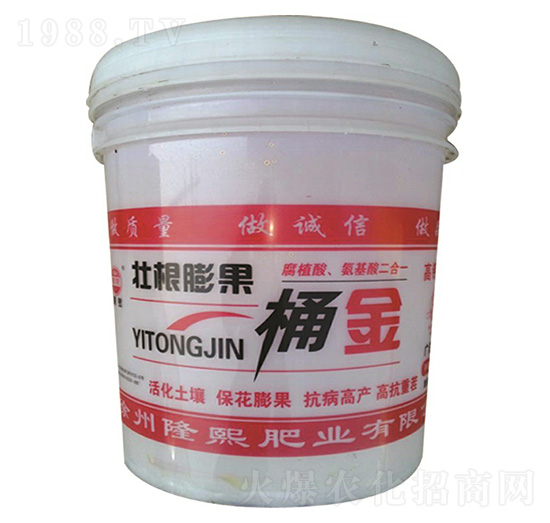 白色桶裝壯根膨果一桶金-隆熙肥業(yè)