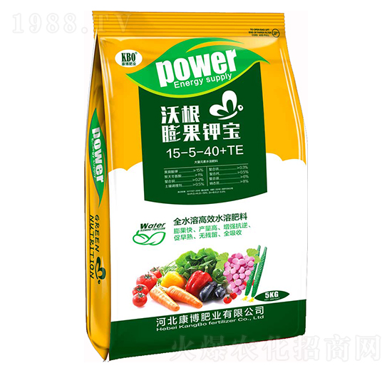 高鉀型大量元素水溶肥16-8-36+TE-沃根膨果鉀寶-康博肥業(yè)