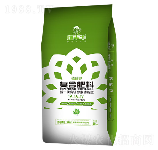 40kg新一代高塔酵素功能型復合肥料19-16-17-京云盛豐