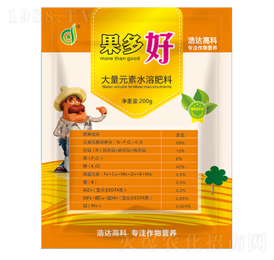 大量元素水溶肥-果多好-浩達生物