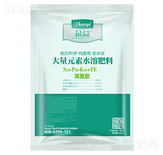 高氮型大量元素水溶肥30-10-10+TE-朵益農(nóng)業(yè)