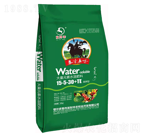 高鉀型大量元素水溶肥15-5-30+TE-發(fā)財(cái)羊