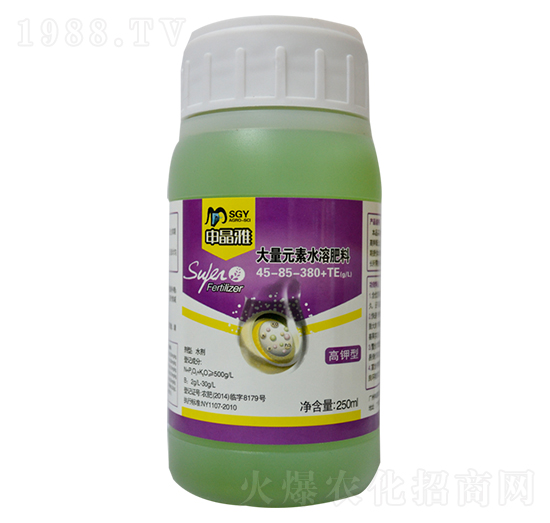 大量元素水溶肥45-85-380+TE-申晶雅