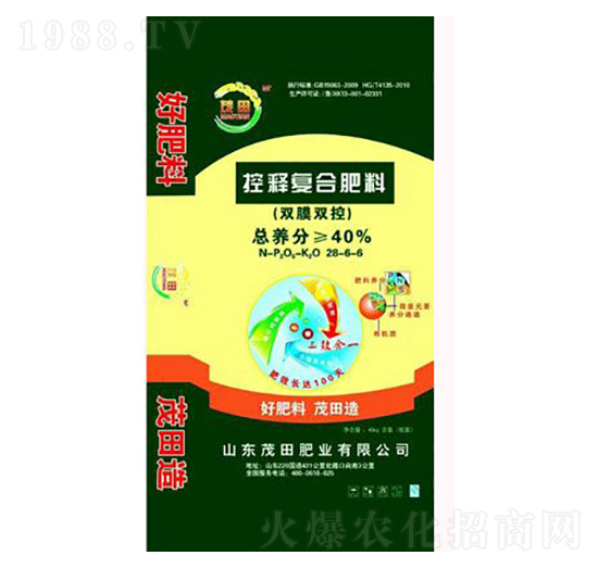 40kg控釋復合肥28-6-6-茂田