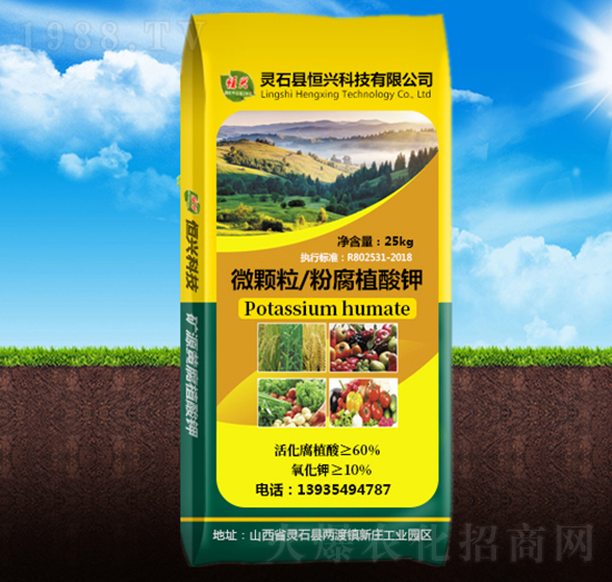 微顆粒粉腐植酸鉀-恒興科技