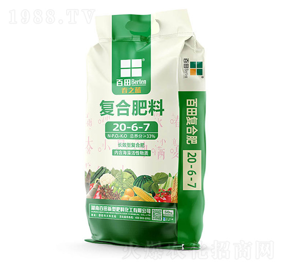 春之藍(lán)復(fù)合肥料20-6-7-百田
