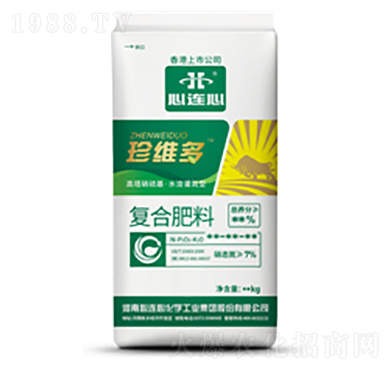 全水溶高塔硝硫基復(fù)合肥料17-17-17S-珍維多-心連心