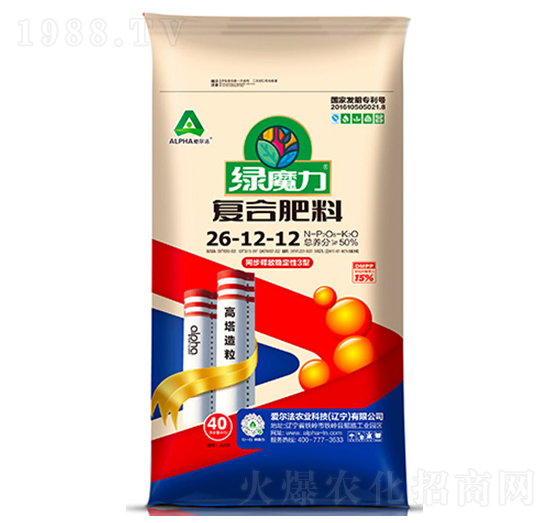 40kg復(fù)合肥料26-12-12-綠魔力-愛(ài)爾法