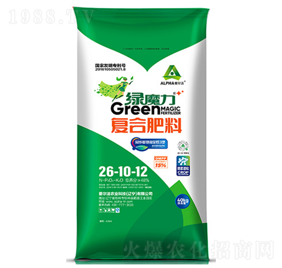 40kg復(fù)合肥料26-10-12-綠魔力-愛爾法