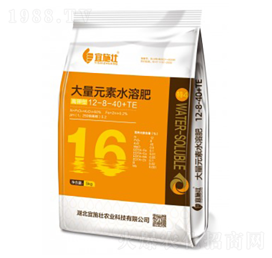 高鉀型大量元素水溶肥12-8-40+TE-宜施壯