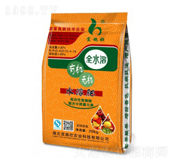 有機(jī)無機(jī)水溶肥10-4-16-宜施壯