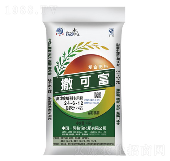 高濃度蝦稻專用肥24-6-12-撒可富-阿拉伯化肥