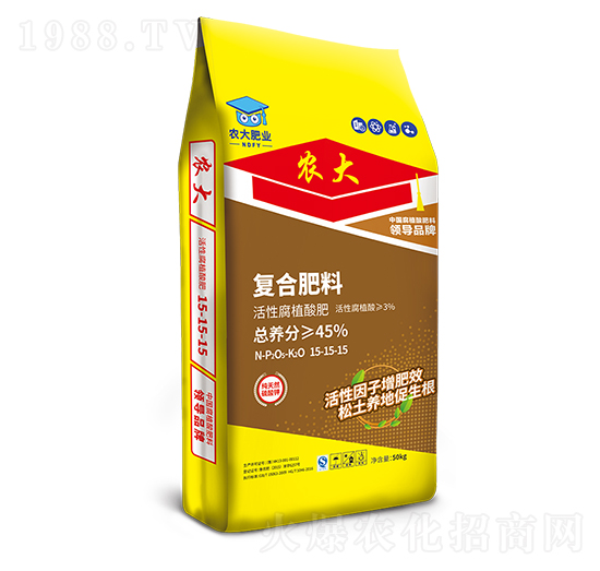 黑松土腐植酸復合肥15-15-15-農(nóng)大生態(tài)