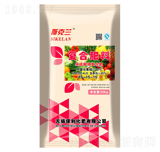 純硫酸鉀復(fù)合肥料15-15-15-斯克蘭-保利化肥