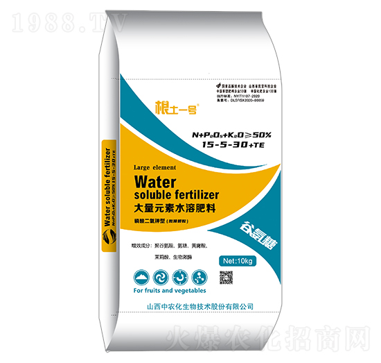 谷氨糖高鉀型大量元素水溶肥料15-5-30+TE-根土一號-中農化