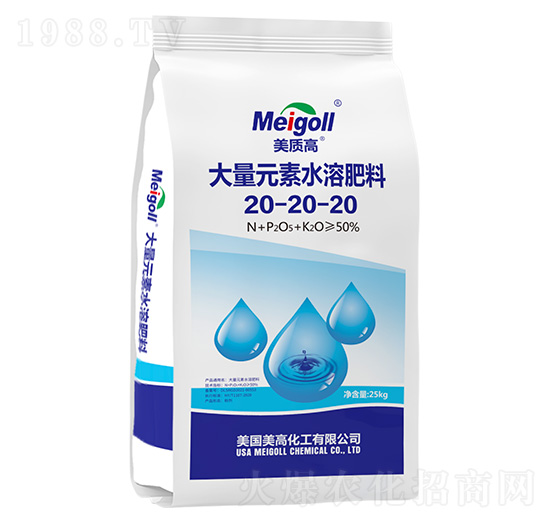 聚谷氨酸大量元素水溶肥20-20-20-美質(zhì)高-綠研生物