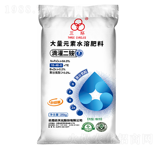 大量元素水溶肥料16-48-0-三環(huán)-云天化