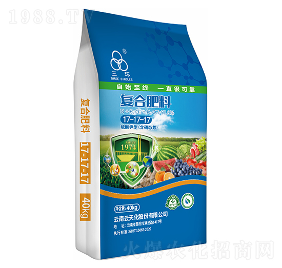 硫酸鉀型復合肥料17-17-17-三環(huán)-云天化