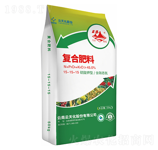 硫酸鉀型復(fù)合肥料15-15-15-云峰化工