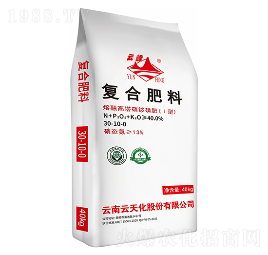 40kg熔融高塔硝銨磷復(fù)合肥料30-10-0-云峰化工