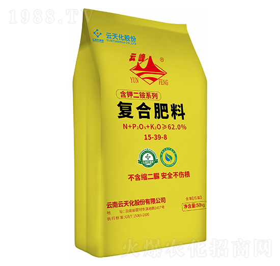 含鉀二銨系列復(fù)合肥料15-39-8-云峰化工