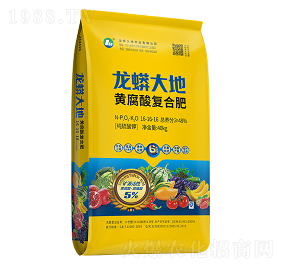 純硫酸鉀黃腐酸復合肥料16-16-16-龍蟒大地-農技小院