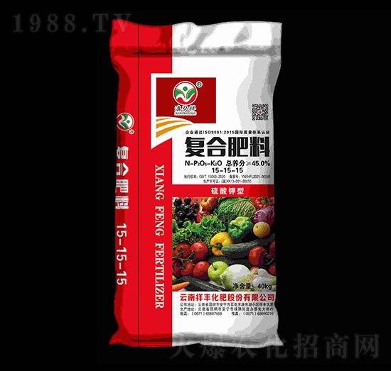 40kg硫酸鉀型復(fù)合肥料15-15-15-滇弘祥-祥豐商貿(mào)