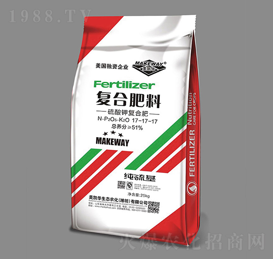 純硫基全水溶滴灌型復合肥料17-17-17-美凱華