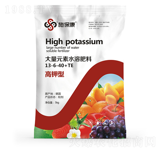 高鉀型大量元素水溶肥料13-6-40+TE-施?？? style=