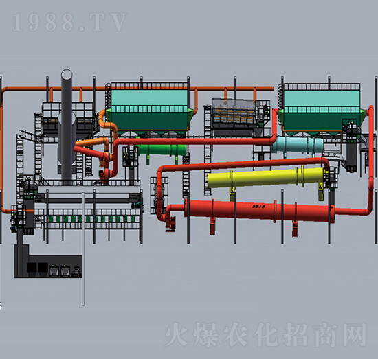 二十四臺機組復合肥擠壓造粒生產線-魯天科技