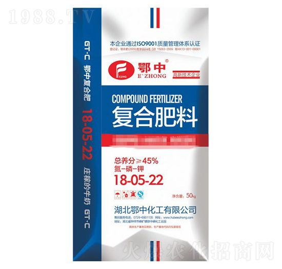 常規(guī)復合肥料18-05-22-鄂中肥業(yè)