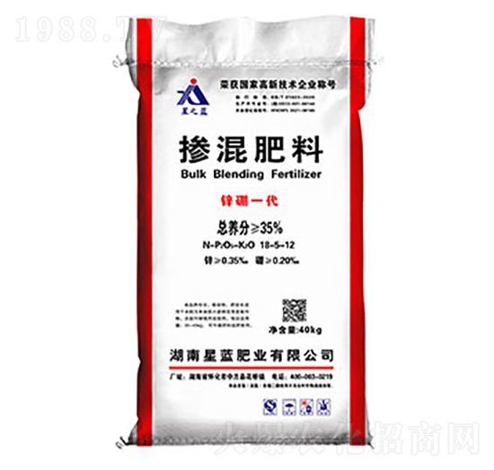 摻混肥料18-5-12-鋅硼一代-星藍肥業(yè)