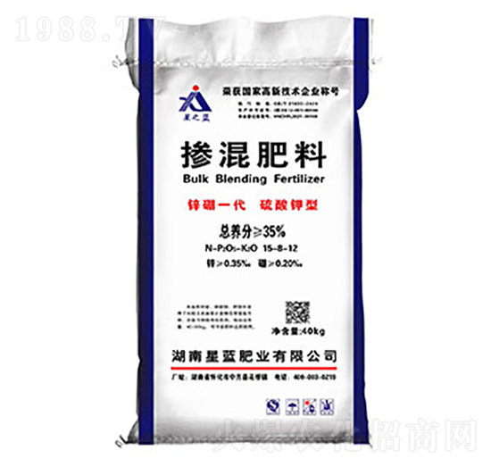 硫酸鉀型摻混肥料15-8-12-鋅硼一代-星藍肥業(yè)