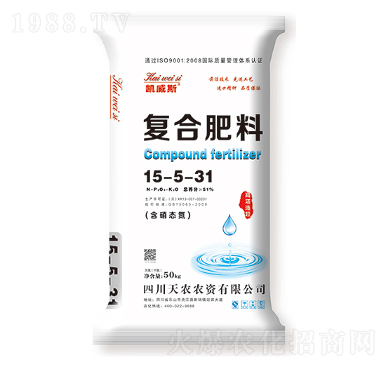 高塔造粒復(fù)合肥料15-5-31-凱威斯-天農(nóng)農(nóng)資