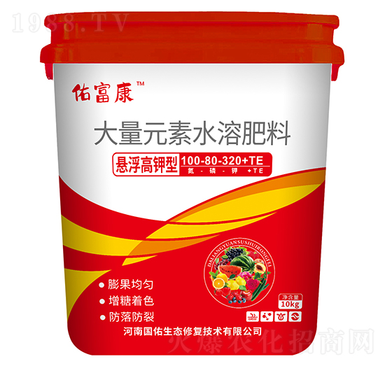 懸浮高鉀型大量元素水溶肥料100-80-320+TE-佑富康-國佑生態(tài)