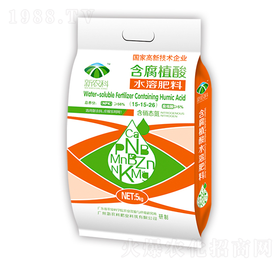 含腐植酸水溶肥料15-15-25-新農(nóng)科生物