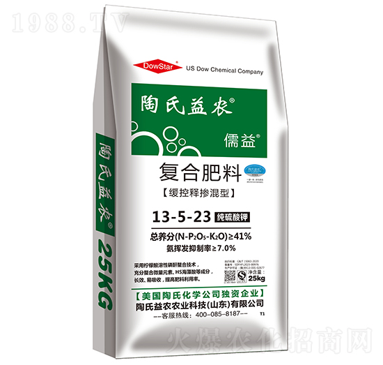 緩控釋摻混復合肥料13-5-23-儒益-陶氏益農
