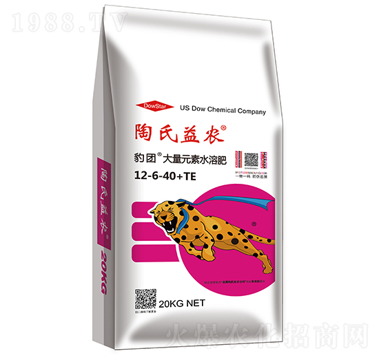大量元素水溶肥料12-6-40+MgO+TE-豹團(tuán)-陶氏益農(nóng)