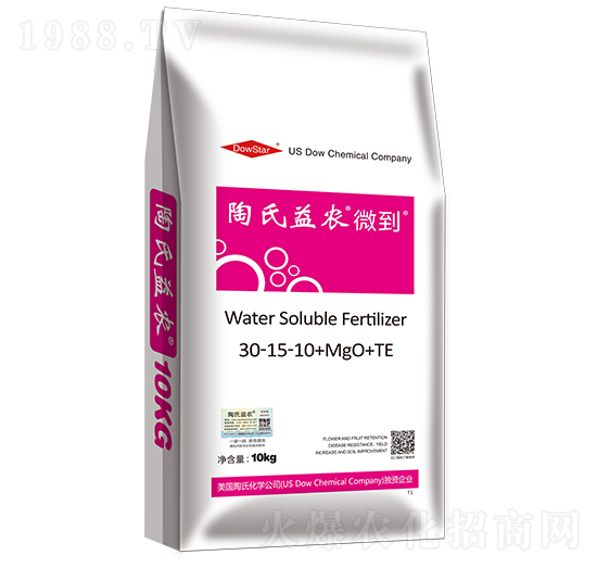 大量元素水溶肥料30-15-10+MgO+TE-微到-陶氏益農(nóng)