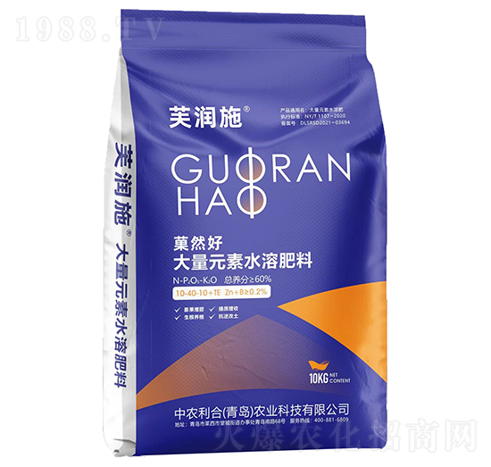 菓然好大量元素水溶肥料10-40-10+TE-芙潤施-中農(nóng)利合